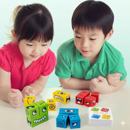 表情パズルキューブ™★家族・友だちと学んで遊べるフル知育セット